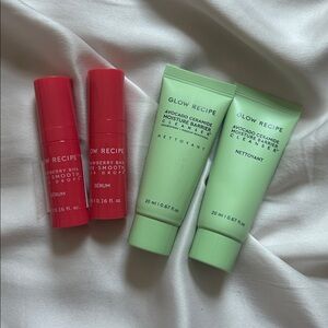 Glow recipe cleanser & pore serum 4 pc bundle